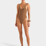Hunza G x Burberry - Burberry x Hunza G Faye Swim - Metallic Cocoa/Check
