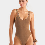 Hunza G x Burberry - Burberry x Hunza G Faye Swim - Metallic Cocoa/Check
