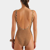 Hunza G x Burberry - Burberry x Hunza G Faye Swim - Metallic Cocoa/Check