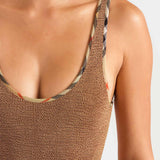 Hunza G x Burberry - Burberry x Hunza G Faye Swim - Metallic Cocoa/Check