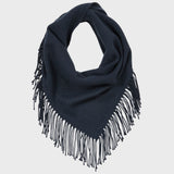 TWP - FRINGE TRIANGLE SCARF - BLUE NIGHTS