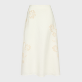TWP - The A - Line Skirt in Embroidered Washed Linen