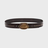 TWP - Buckle Bunny Belt with Stitch in Leather