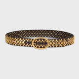 TWP - Snake in My Garden Wide Belt in Vachetta Leather