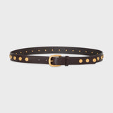 TWP - Narrow Nailhead Belt in Vachetta Leather