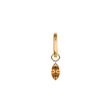 Dorsey - 14K FLOATING MARQUISE HUGGIE EARRING IN AMBER LAB DIAMOND, 14K YELLOW GOLD