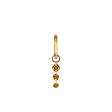 Dorsey - 14K GRADUATED FLOATING HUGGIE EARRING IN AMBER LAB DIAMOND, 14K YELLOW GOLD