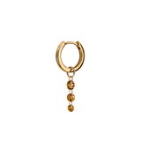 Dorsey - 14K GRADUATED FLOATING HUGGIE EARRING IN AMBER LAB DIAMOND, 14K YELLOW GOLD