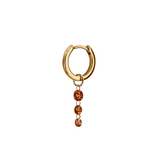 Dorsey - 14K GRADUATED FLOATING HUGGIE EARRING IN COGNAC LAB DIAMOND, 14K YELLOW GOLD
