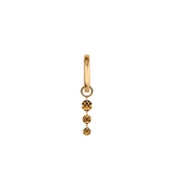 Dorsey - 14K GRADUATED FLOATING HUGGIE EARRING IN CHAMPAGNE LAB DIAMOND, 14K YELLOW GOLD