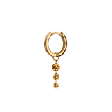Dorsey - 14K GRADUATED FLOATING HUGGIE EARRING IN CHAMPAGNE LAB DIAMOND, 14K YELLOW GOLD
