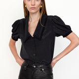 FRAME - The Polka Dot Sailor Blouse -- Black Multi