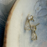 Kinn - Frankie Round & Pear 4ctw Diamond Earrings