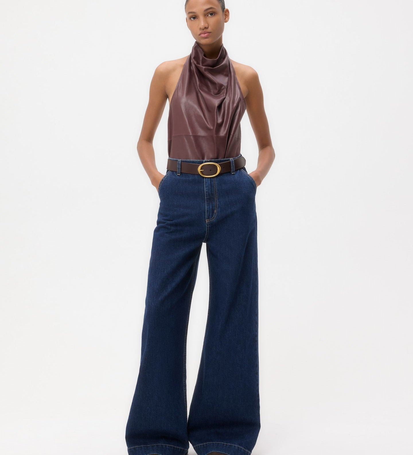 TWP - Friday Night Top in Paper Leather