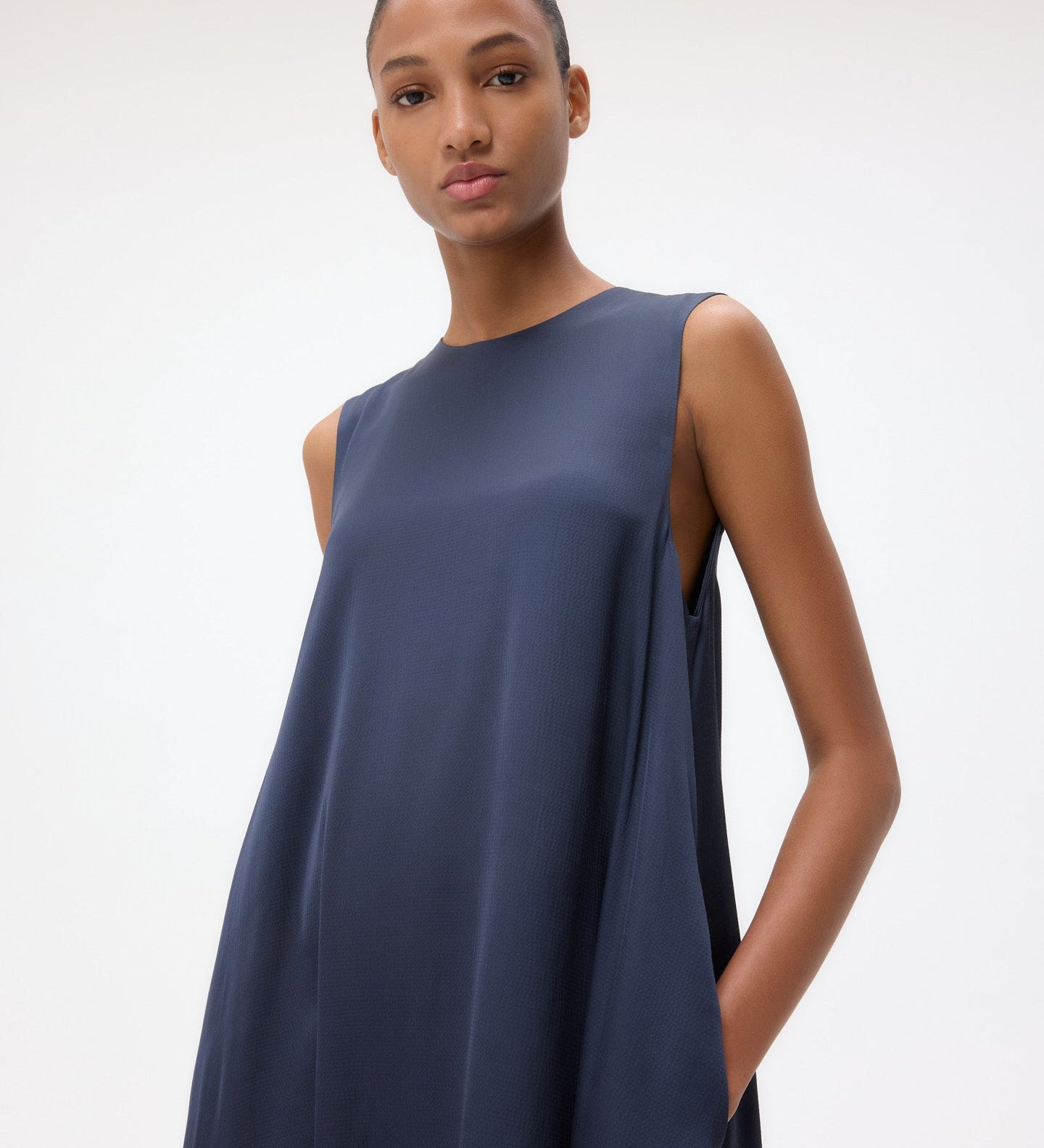 TWP - Capitol Dress in Hammered Viscose Satin