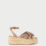 Loeffler Randall - Gaby Brown Gingham Bow Espadrille