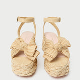 Loeffler Randall - Gaby Natural Pleated Bow Espadrille