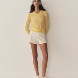 DÔEN - GARANCE CASHMERE SWEATER -- LEMON CHIFFON