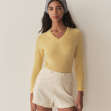 DÔEN - GARANCE CASHMERE SWEATER -- LEMON CHIFFON