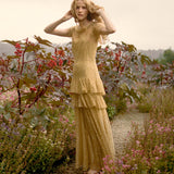 DÔEN - GARBO DRESS -- BURNISHED GOLD LACE