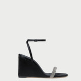Loeffler Randall - Gavi Black/Diamond Satin Wedge