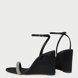 Loeffler Randall - Gavi Black/Diamond Satin Wedge
