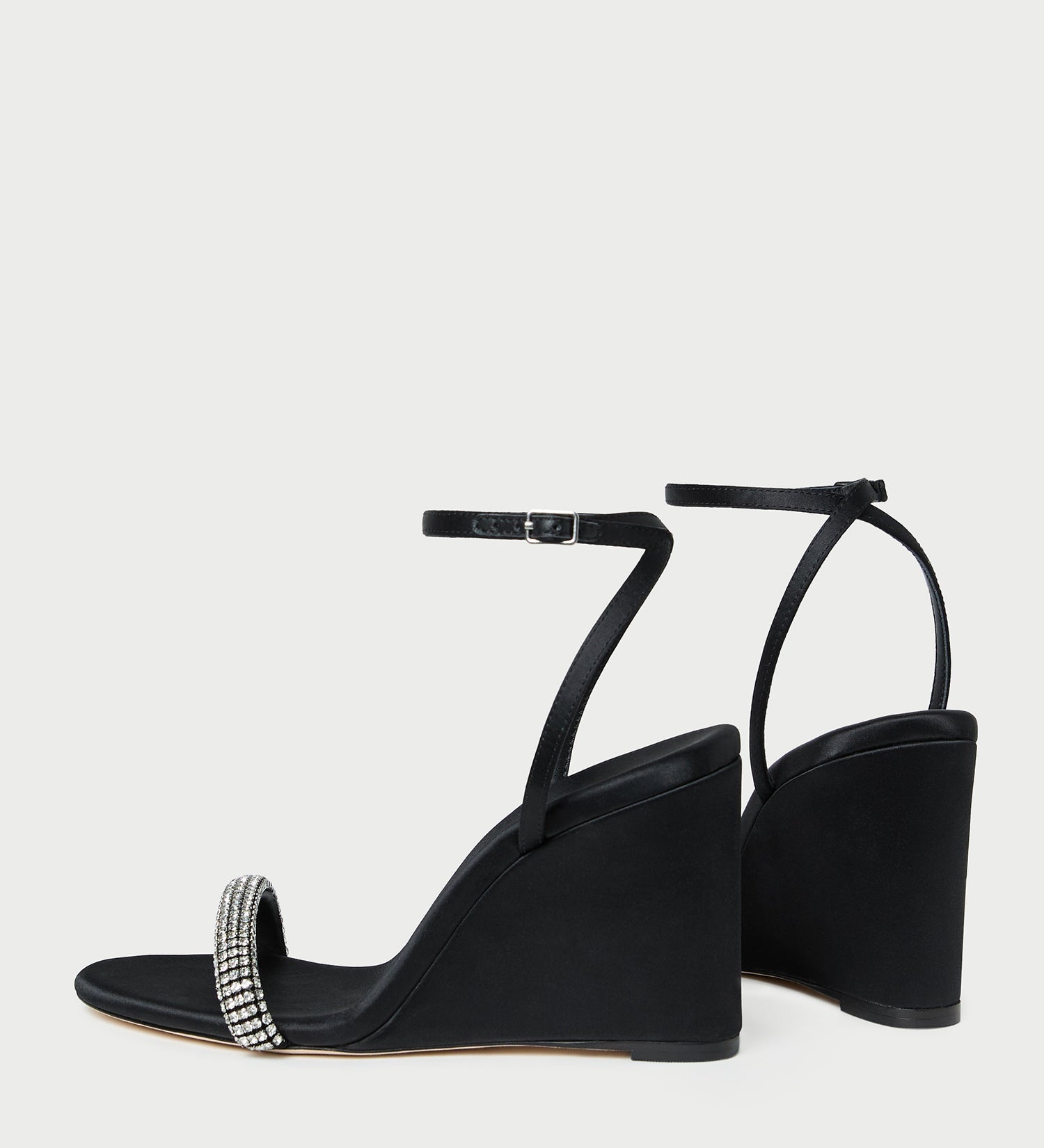 Loeffler Randall - Gavi Black/Diamond Satin Wedge