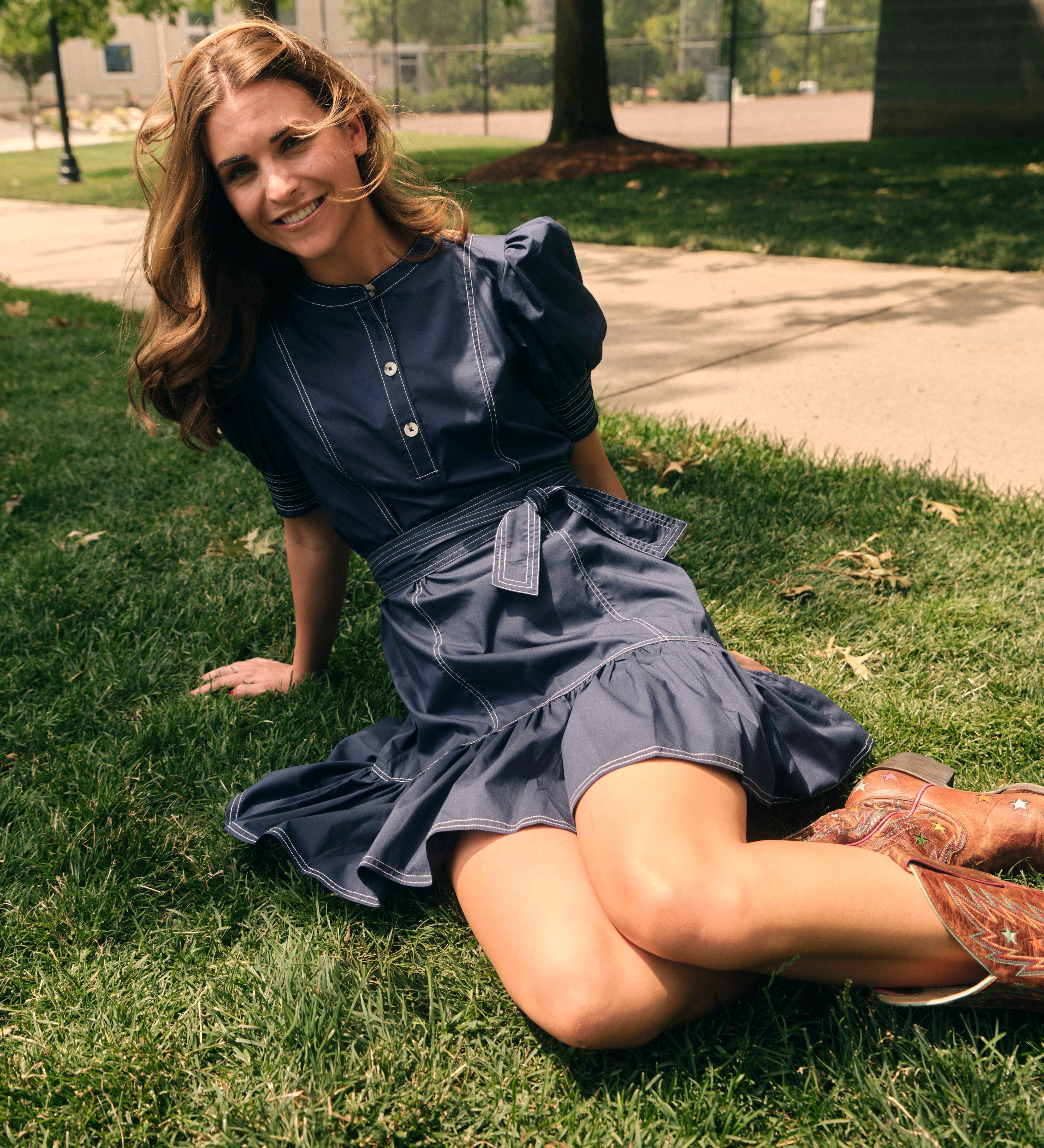 Cartolina - GD26 Bonnie Mini Dress - Navy
