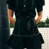 Cartolina - GD26 Bonnie Mini Dress - Black