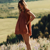 DÔEN - GENEVIEVE DRESS -- VIEUX ROSE