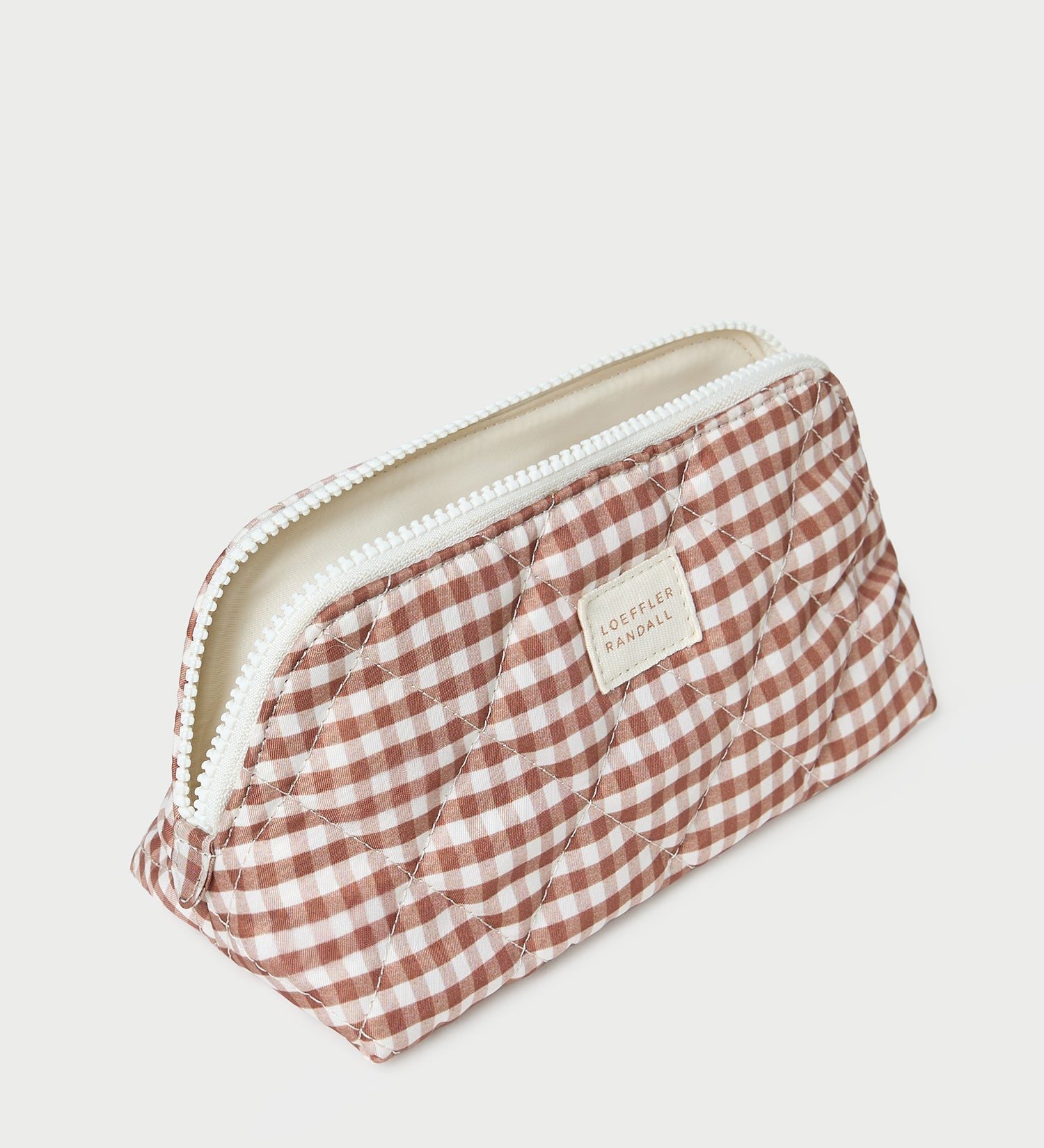 Loeffler Randall - Georgette Brown Gingham Mini Cosmetic Pouch
