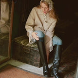 DÔEN - GERMAIN FRINGE COAT -- BUTTER CREAM