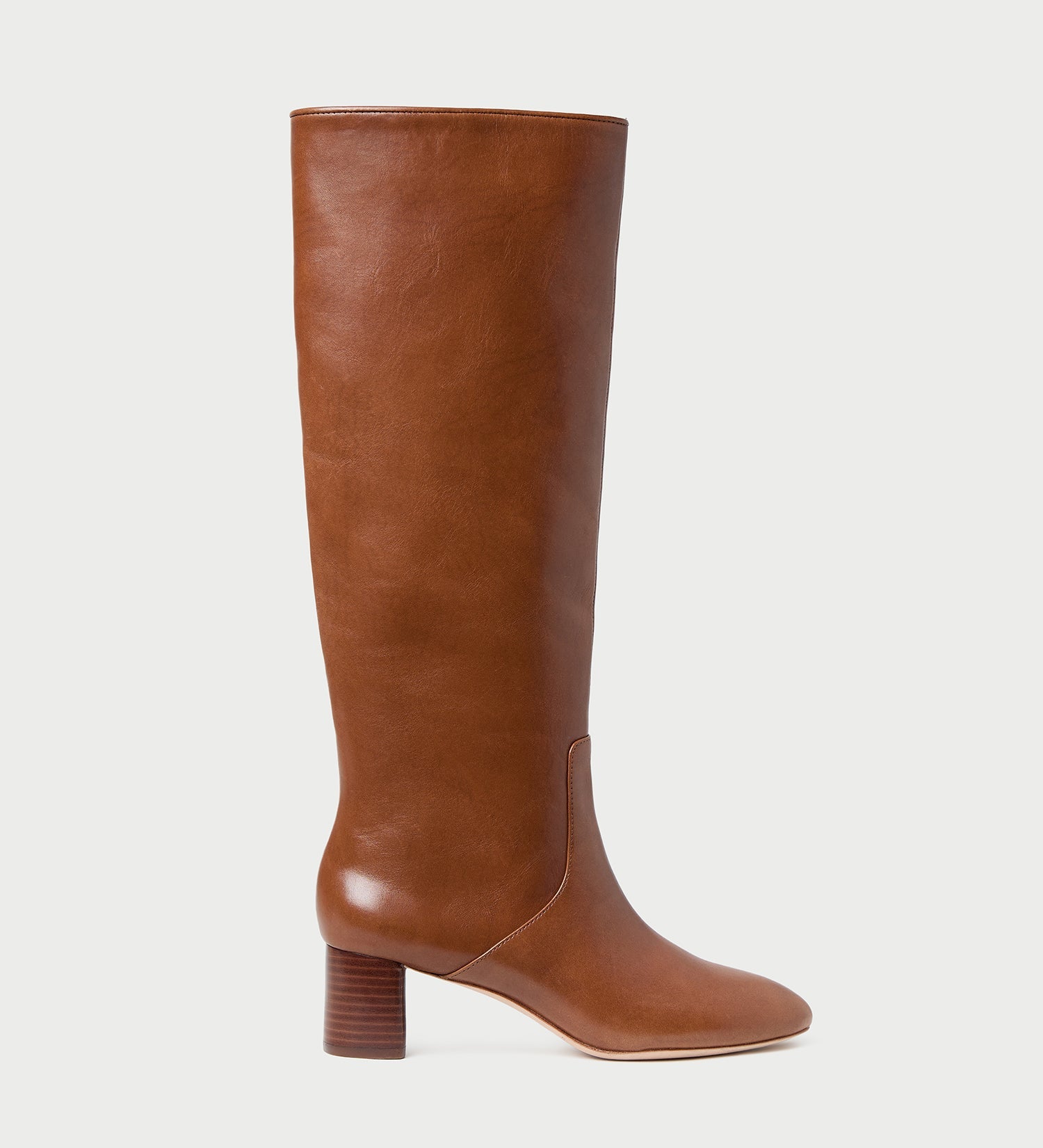 Gia Safari Leather Tall Boot in safari brown leather.