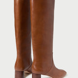 Gia Safari Leather Tall Boot in safari brown leather.