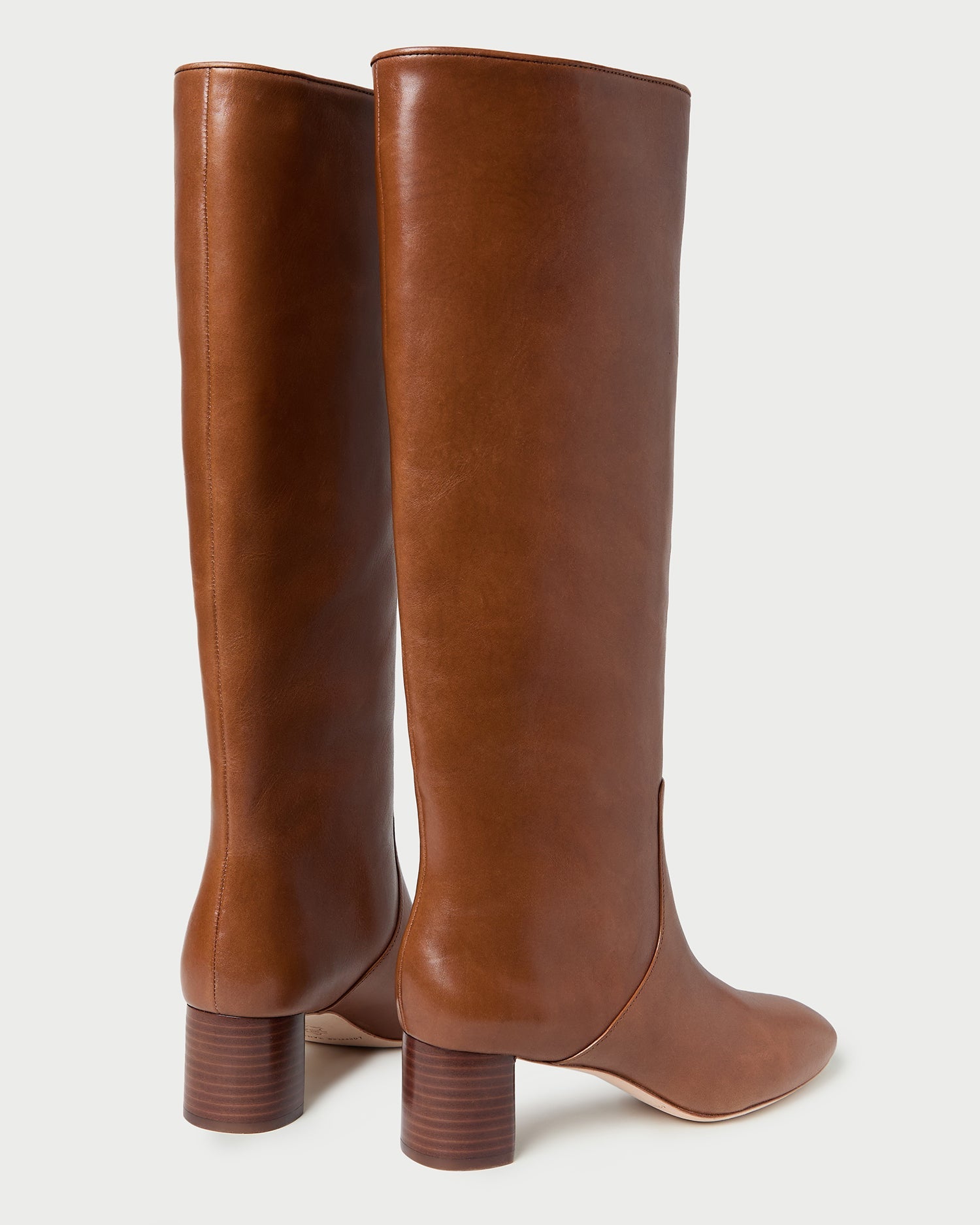 Gia Safari Leather Tall Boot in safari brown leather.