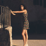 DÔEN - GIANNA DRESS -- NOIR WILD ROSE