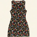DÔEN - GIANNA DRESS -- NOIR WILD ROSE