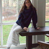 DÔEN - GILLIAN SWEATER -- NAVY