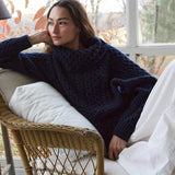 DÔEN - GILLIAN SWEATER -- NAVY