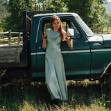 DÔEN - GINETTE DRESS -- DUSTY JADE