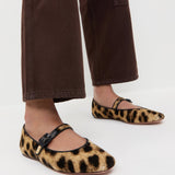 Loeffler Randall - Ginger Leopard Velvet Mary Jane