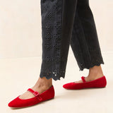 Loeffler Randall - Ginger Red Velvet Mary Jane