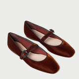 Loeffler Randall - Ginger Sienna Velvet Mary Jane