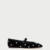 Loeffler Randall - Ginger Black/Crystal Velvet Mary Jane