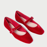 Loeffler Randall - Ginger Red Velvet Mary Jane