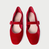 Loeffler Randall - Ginger Red Velvet Mary Jane