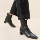 Loeffler Randall - Ginny Black Leather Ankle Boot