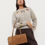 Loeffler Randall - Giulia Toffee Suede Shoulder Bag