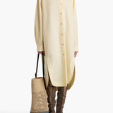 Khaite - Gloria Dress in Pale Yellow