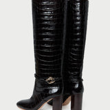 Loeffler Randall - Goldy Crocodile/Gold Leather Tall Boot